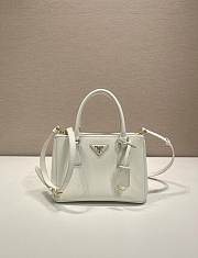 Prada Small Galleria Saffiano White Leather Bag 24.5x16.5x11cm - 1