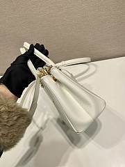 Prada Small Galleria Saffiano White Leather Bag 24.5x16.5x11cm - 6