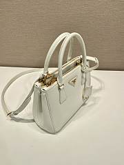 Prada Small Galleria Saffiano White Leather Bag 24.5x16.5x11cm - 5