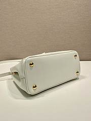 Prada Small Galleria Saffiano White Leather Bag 24.5x16.5x11cm - 3