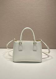 Prada Small Galleria Saffiano White Leather Bag 24.5x16.5x11cm - 2