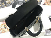 Dior Large Lady Bag Black Gold 32cm - 6