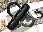 Dior Large Lady Bag Black Gold 32cm - 5