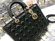 Dior Large Lady Bag Black Gold 32cm - 3