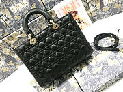 Dior Large Lady Bag Black Gold 32cm - 2