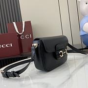 Gucci Horsebit 1955 Soft Mini Shoulder Black Bag 20x14.5x5cm - 5