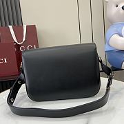 Gucci Horsebit 1955 Soft Small Shoulder Bag Black 26x17.5x10cm - 5