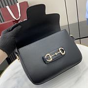 Gucci Horsebit 1955 Soft Small Shoulder Bag Black 26x17.5x10cm - 4