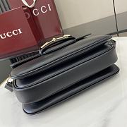 Gucci Horsebit 1955 Soft Small Shoulder Bag Black 26x17.5x10cm - 3