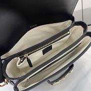 Gucci Horsebit 1955 Soft Small Shoulder Bag Black 26x17.5x10cm - 2