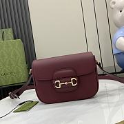 Gucci Horsebit 1955 Soft Mini Shoulder Red Bag 20x14.5x5cm - 1