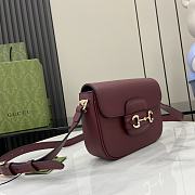 Gucci Horsebit 1955 Soft Mini Shoulder Red Bag 20x14.5x5cm - 4