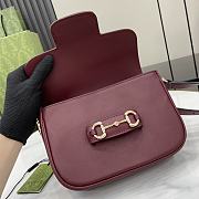 Gucci Horsebit 1955 Soft Mini Shoulder Red Bag 20x14.5x5cm - 5