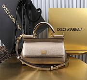 Dolce & Gabbana Small Sicily Gold Handbag 18x11x6cm - 1