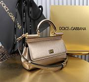 Dolce & Gabbana Small Sicily Gold Handbag 18x11x6cm - 2