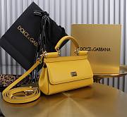 Dolce & Gabbana Small Sicily Yellow Handbag 18x11x6cm - 3