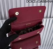 Dolce & Gabbana Small Sicily Red Wine Handbag 18x11x6cm - 4