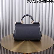 Dolce & Gabbana Small Sicily Navy Blue Handbag 18x11x6cm - 5