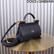 Dolce & Gabbana Small Sicily Navy Blue Handbag 18x11x6cm - 6