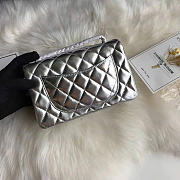 Chanel Flap Bag Silver Bag 20cm - 4