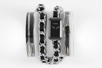 Chanel Premiere Iconic Chain Black Silver