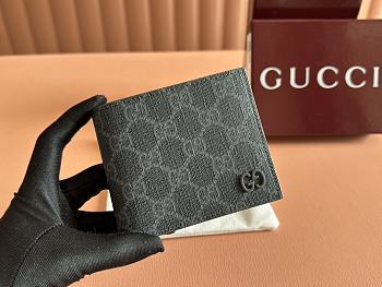 Gucci Grey Interior Bi-fold Wallet 11x9cm