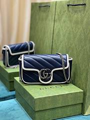 Gucci Super Mini Marmont Blue Bag 16.5x10x4.5cm - 1