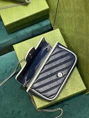 Gucci Super Mini Marmont Blue Bag 16.5x10x4.5cm - 3