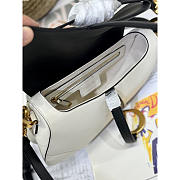 Dior Saddle Bag With Strap White & Black 25.5x20x6.5cm - 6