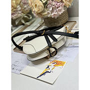 Dior Saddle Bag With Strap White & Black 25.5x20x6.5cm - 3