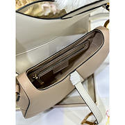 Dior Saddle Bag With Strap White & Brown 25.5x20x6.5cm - 6