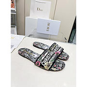 Dior Dway Embroidered Cotton Slides - 1