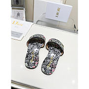 Dior Dway Embroidered Cotton Slides - 5