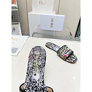 Dior Dway Embroidered Cotton Slides - 4