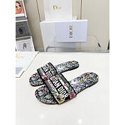 Dior Dway Embroidered Cotton Slides - 3