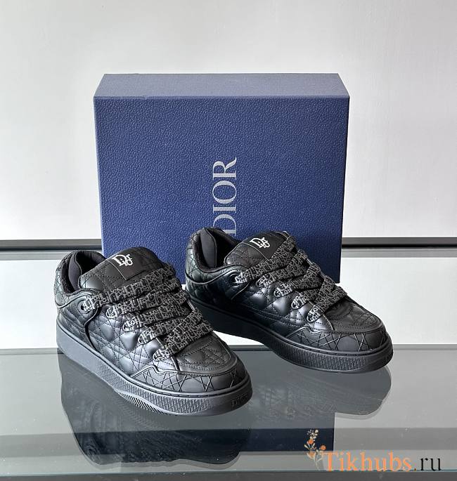 Dior B9S Skater Black Cannage Calfskin Sneaker - 1