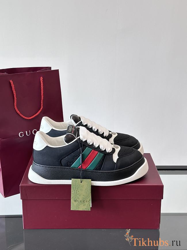 Gucci Women's Screener Sneaker Black Ancora - 1