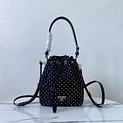 Prada Re-Nylon Mini-bag Black Studs Bag 19.5x15.5x10cm - 1