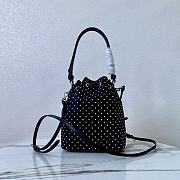 Prada Re-Nylon Mini-bag Black Studs Bag 19.5x15.5x10cm - 4