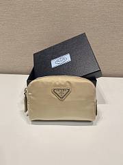 Prada Re-Nylon Necessaire Beige 12x8x3.5cm - 1