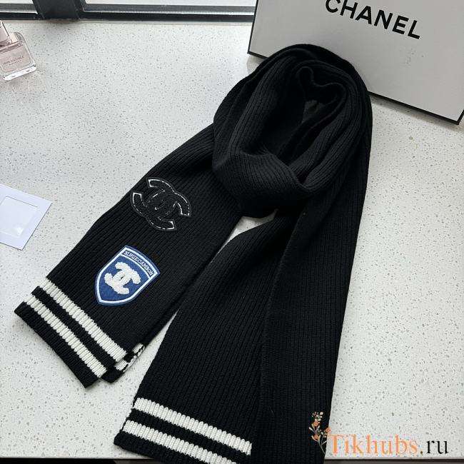 Chanel 24k Black Scarf 200x30cm - 1