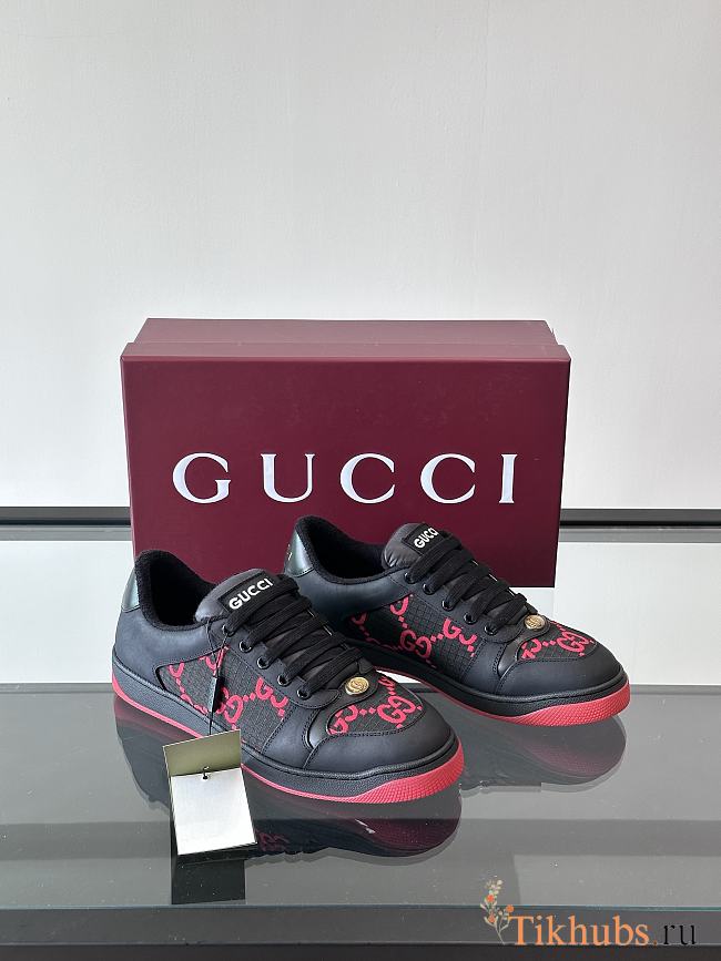 Gucci Screener Sneaker Black Red - 1