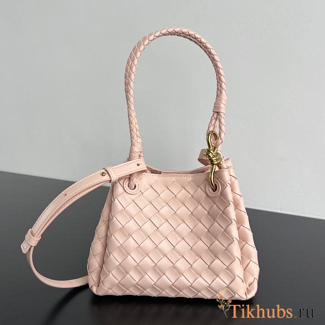 Bottega Veneta Andiamo Parachute Tote Pink 21x17x16.5cm - 1