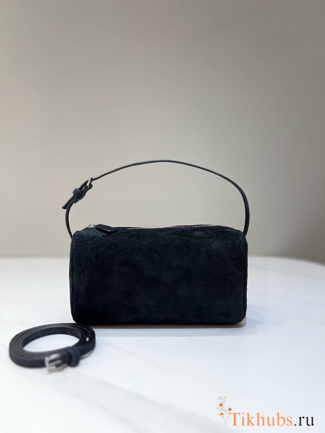 The Row 90s Small Suede Tote Black 19.5x10x8cm - 1