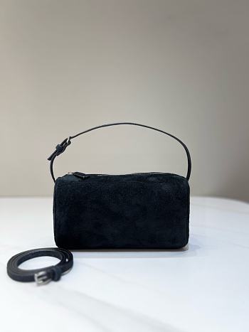 The Row 90s Small Suede Tote Black 19.5x10x8cm