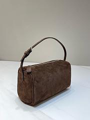 The Row 90s Small Suede Tote Brown 19.5x10x8cm - 5