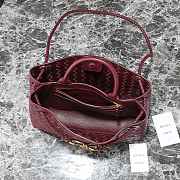 Bottega Veneta Small East/West Andiamo Red Wine 29x18x10cm - 2