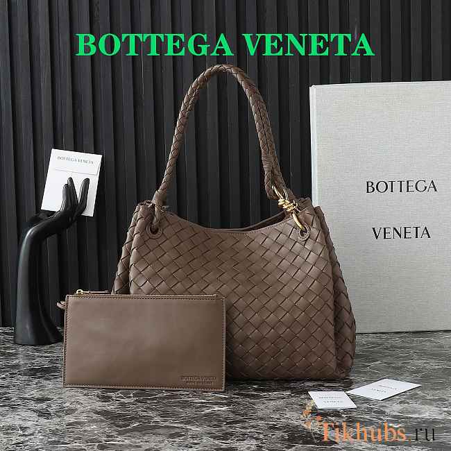 Bottega Veneta Medium Andiamo Parachute Tote Brown 30x26x20cm - 1