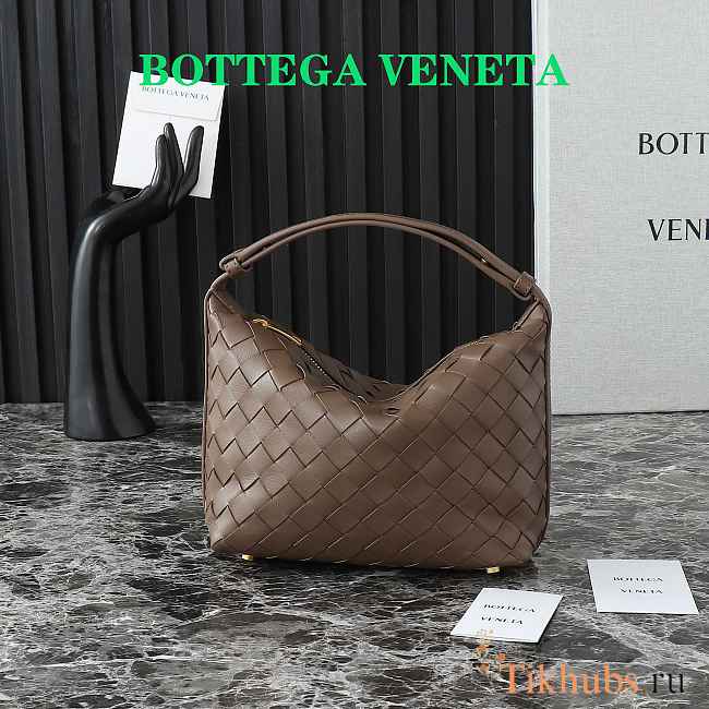 Bottega Veneta Mini Wallace Shoulder Bag Brown 20x13x9.5cm - 1