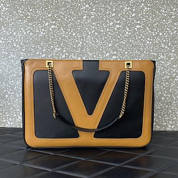 Valentino Garavani Viva Superstar Medium Bag Black Brown 37x26x2cm